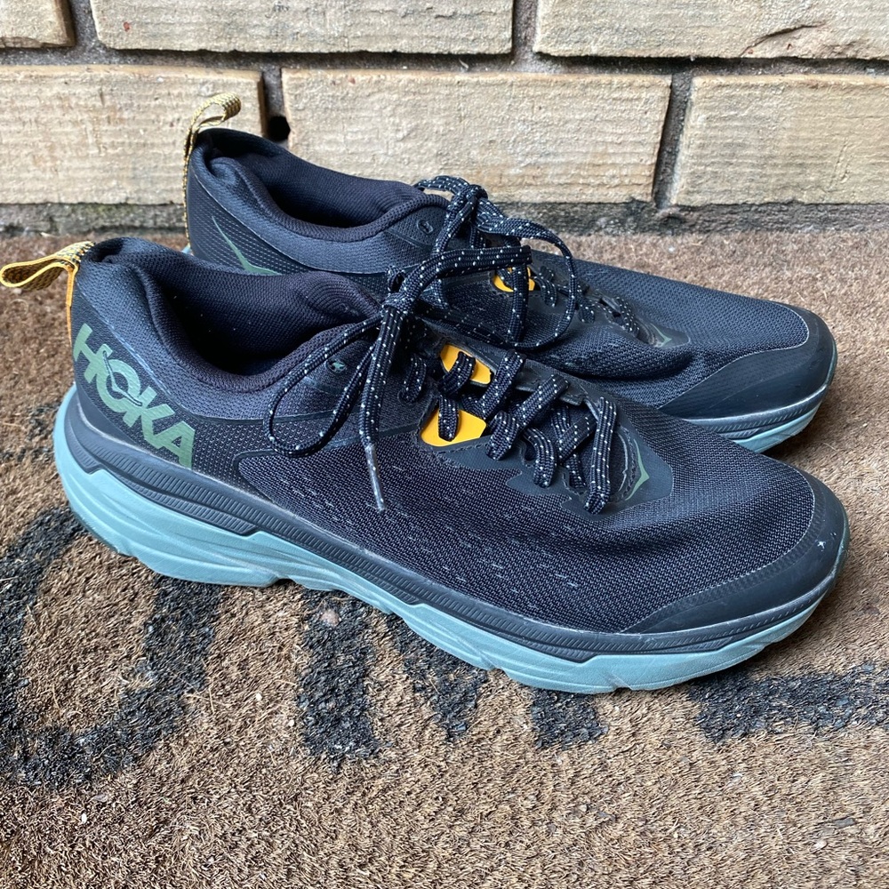 Hoka Men's Challenger ATR 6 Trail Running Shoes in Black/Thyme Size 8,Women’s 10